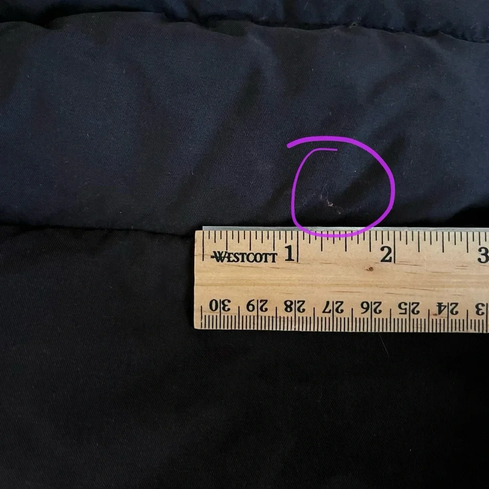 Y2K Eddie Bauer Cropped Black Goosedown Puffer Jacket - Picture 7 of 7